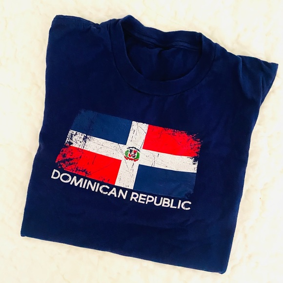 😊Blue “Dominican Republic” Flag Graphic T-Shirt SZ S - Picture 6 of 6